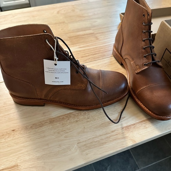 Men\'s Handmade Portuguese Brown Leather Boots - NEW main image 5